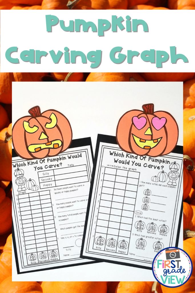 image of pumpkin carving graph for first grade