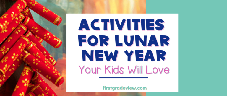 Image Lunar New Year decor and blog title: Activities for Lunar New Year Your Kids Will Love