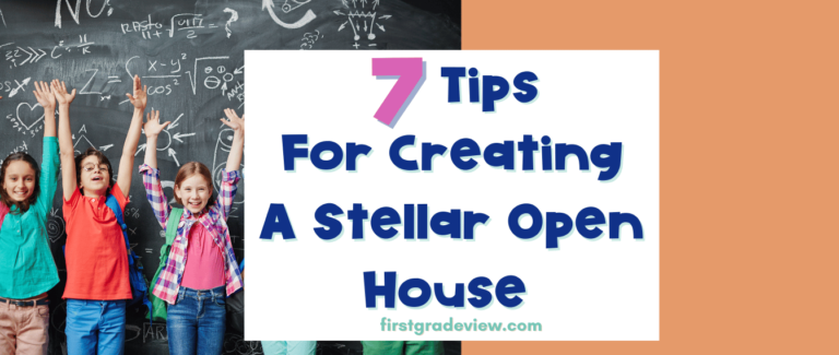 Image of students cheering. Blog title reads: 7 tips for creating a stellar open house