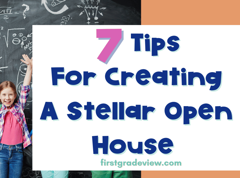 Image of students cheering. Blog title reads: 7 tips for creating a stellar open house