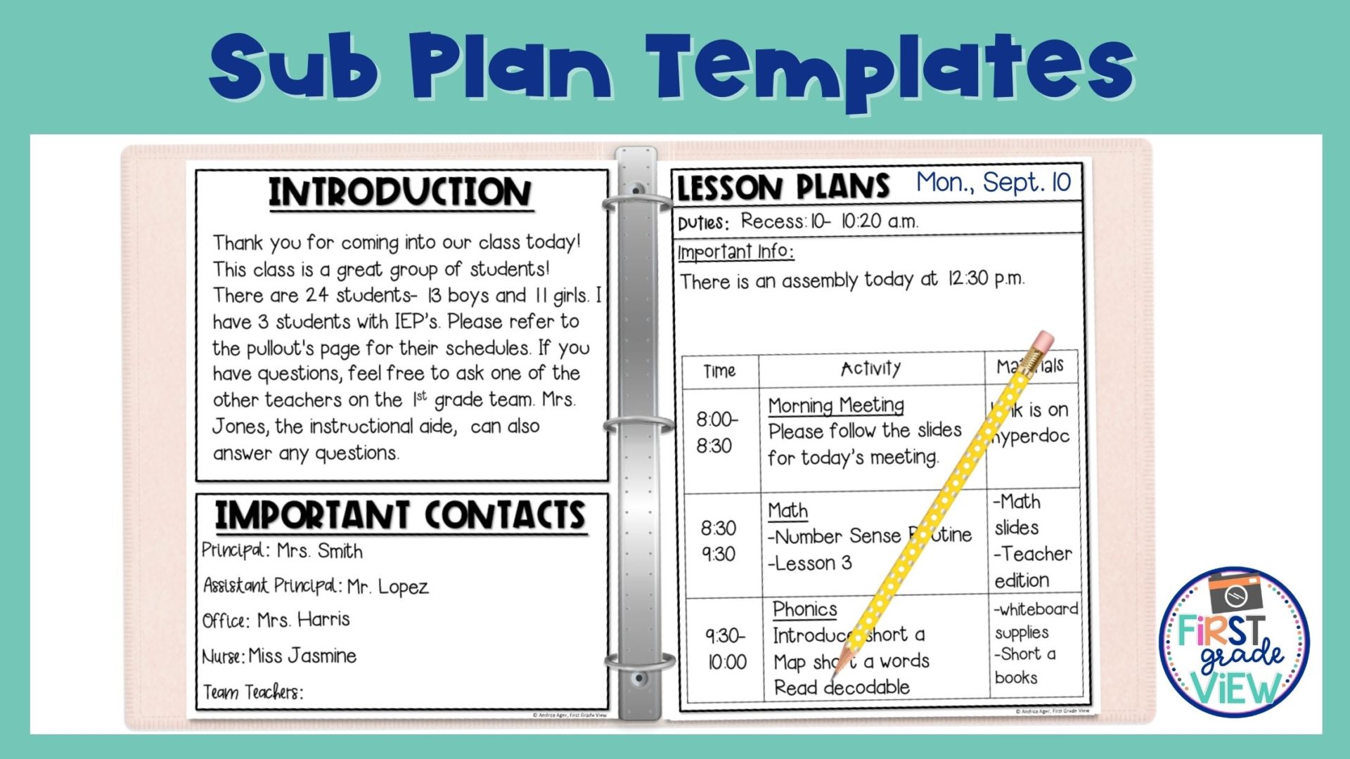 Substitute Teacher Plans Made Easy   Substitute Teacher Plans Templates 1920x1080 