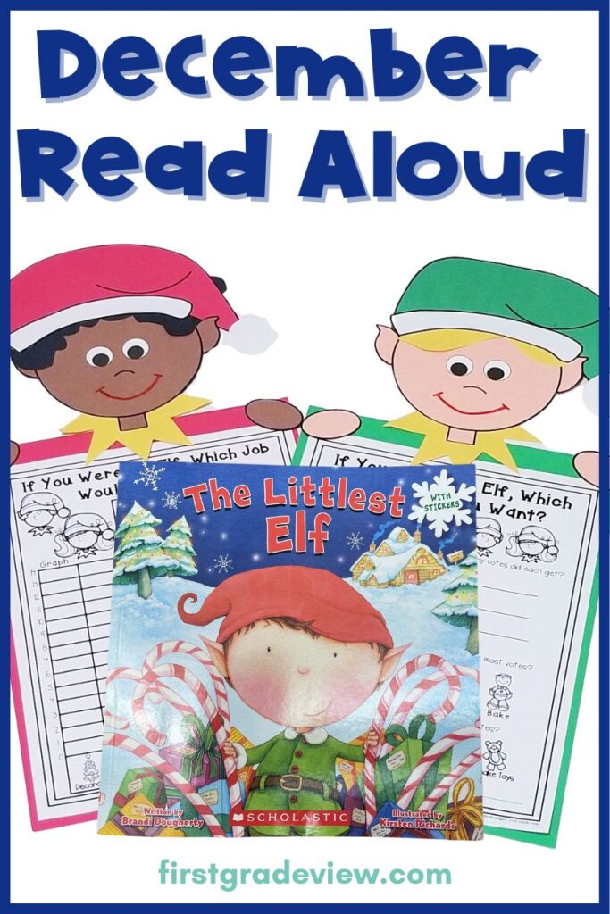 Image of the book, The Littles Elf and an elf graph activity to go with the story. 