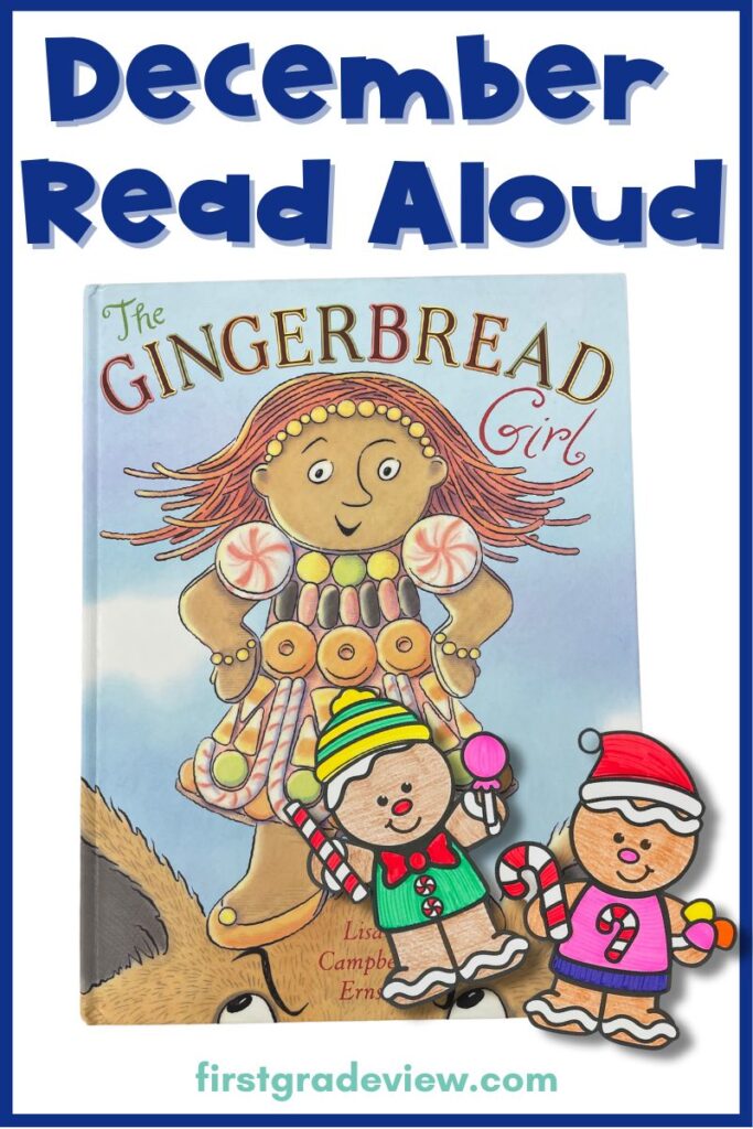 Image of the book, Gingerbread Girl and a gingerbread glyph activity to go with the story. 