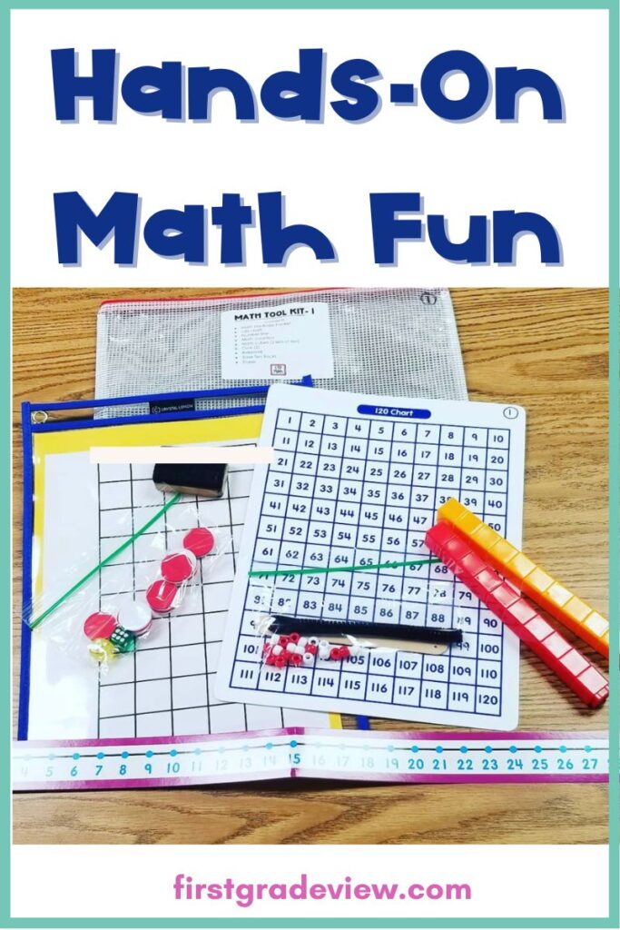 Image of math manipulatives for first grade students. 