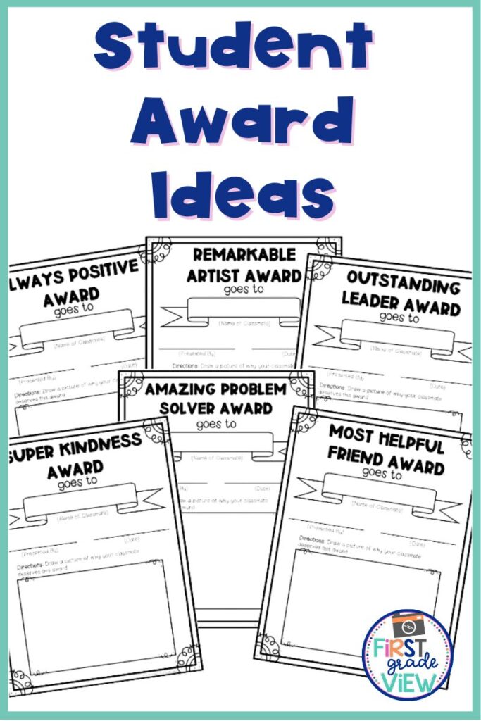 Image of classroom award ideas.