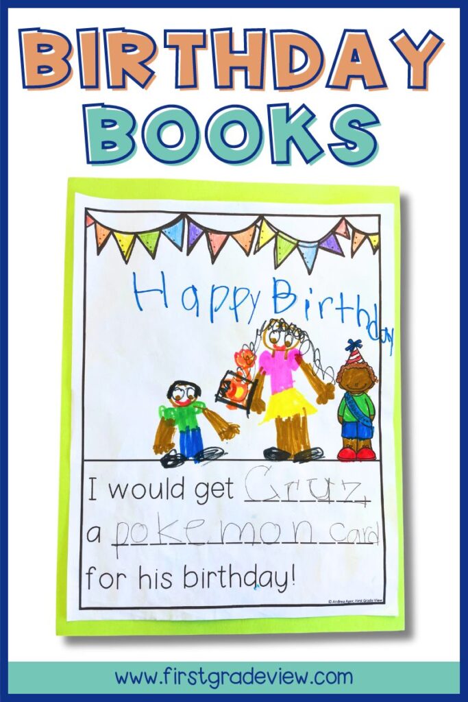 Image of student birthday book. 