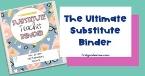 Image of a substitute binder and blog title: The Ultimate Substitute Binder